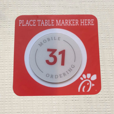 Table Marker Vinyl Sticker
