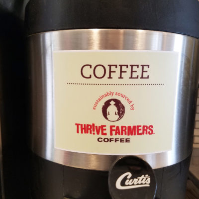 5x4 Vinyl Sticker For Coffee Urns - Regular